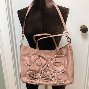 Valentino Dusty Rose Hannah with Leather Flowers